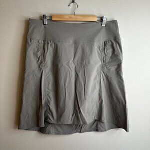 Royal Robbins Skirt Womens Sz 14 Gray Discovery Strider Flare Nylon Stretch